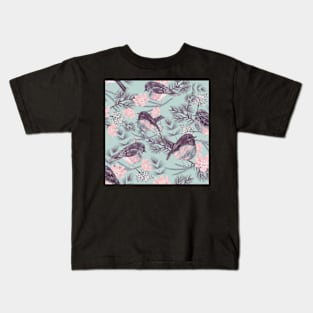 Bird vintage pattern Kids T-Shirt